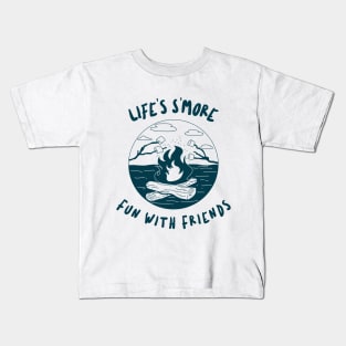 Camping Adventures Life's S'more Fun With Friends Kids T-Shirt